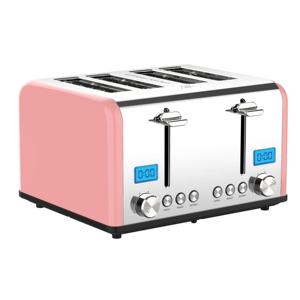 ใหม่ล่าสุดขายดีที่สุดสแตนเลสคู่ Anti-Jam เครื่องปิ้งขนมปัง,เครื่องใช้ในครัวขนมปังเครื่องปิ้งขนมปัง,ไฟฟ้า4ชิ้นกว้างสล็อตเครื่องปิ้งขนมปัง - Product Image 2