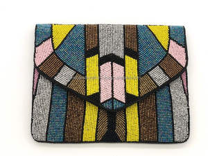 Bolsos de Mano Tipo Clutch con Cuentas de Estilo Bohemio, Bolsos de Mano con Cuentas de Moda de Inspiración Tribal, Mini Bolsos para Mujer - Product Image 4