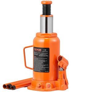Gato hidráulico neumático de botella de 20 toneladas (44092 LBS) totalmente soldado, rango de elevación de 7.5-14 pulgadas, mango largo de 3 secciones - Product Image 1
