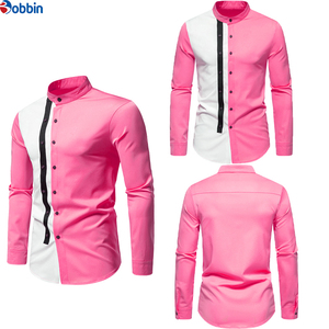 Camisa Casual de Hombre, Nuevo Estilo, Tejido Transpirable y Suave, Cuello Alto, Colores de Moda, Manga Larga, Precio Razonable - Product Image 4