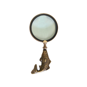 Loupe avec poignée en laiton en forme de poisson, loupe au design unique de poisson, style vintage, décoration de bureau, bibliothèque, salle d'étude - Product Image 6
