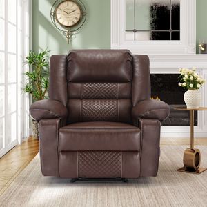 Breathable Leather Manual <b>Recliner</b> Chair for Living Room Massage Sofa with Comfortable Reclining Features - Product Image 3