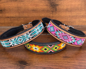 Collier de chien en cuir usiné à la main Western Crâne Colliers pour animaux de compagnie usinés à la main Produit en gros Collier souple et durable - Product Image 4