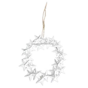 Article décoratif suspendu en fer avec revêtement en poudre blanche fini pour la décoration de la maison et autres décorations de Noël - Product Image 6