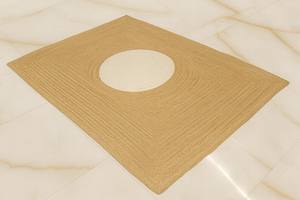 Alfombra Redonda de Yute Tejida a Mano Estilo Boho Chic, Patrón Circular, Fibra Natural, Decoración Rústica para el Hogar - Product Image 5