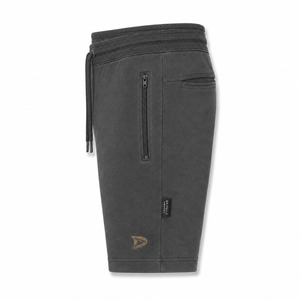 Pantalones Cortos Bermuda de Algodón para Hombre al por Mayor, Color Liso, Cintura con Cordón, Bolsillos con Cremallera, Ropa Casual - Product Image 2