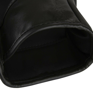 <b>Black</b> PU Boxing Gloves with Gold Foil Eyes <b>Velcro</b> Closure Adult Martial Arts Training Gear - Product Image 6