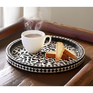 Bandeja de Servir con Incrustaciones de Hueso Hecha a Mano, Último Diseño, Tamaño Personalizado, Ideal para Hogar, Restaurante, Bar, Hotel, Bodas, India - Product Image 1