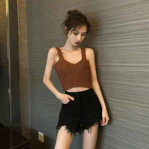 Shorts de Mezclilla para Mujer, Cintura Alta, Estilo Casual, con Botones, para el Verano - Product Image 5