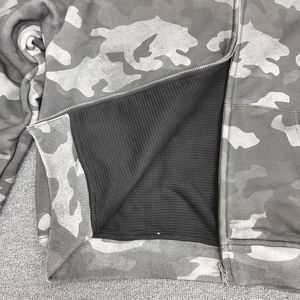 เสื้อฮู้ดดี้ผู้ชายแบบครอปทรงบ็อกซี่ ผ้าวาฟเฟิลสองด้าน ลายพรางแบบกลับด้านได้ สองชั้น ผลิตตามสั่ง เป็นมิตรกับสิ่งแวดล้อม สไตล์วินเทจ สำหรับฤดูหนาว - Product Image 5