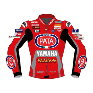 Chaqueta de Motociclismo Michael van der Mark Racing, Personalizada Ramaha, de Cuero de Canguro, con Certificación MotoCP CE, Chaqueta Profesional para Hombre - Product Image 1