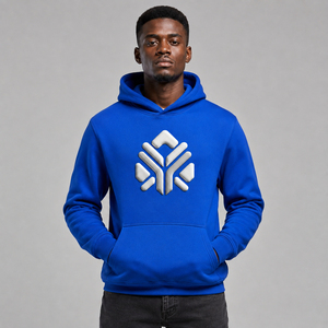 Men Puff Printing <b>Hoodie</b> Featuring Raised Artwork A <b>Soft</b> Feel And Relaxed Comfort For Modern Streetwear And Casual Daily Looks - Product Image 1