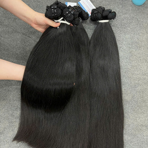 Extensiones de Cabello Humano Natural Liso sin Procesar 2026, Doble Trama, Cutícula Alineada, Color Natural, Cabello Crudo de Vietnam, Sin Vapor - Product Image 1