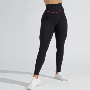 Leggings de sport élastiques à taille haute avec logo personnalisé, leggings push-up pour femmes, leggings de yoga en spandex pour femmes, leggings de fitness pour femmes - Product Image 5