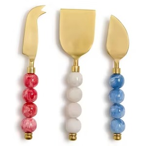 Luxury <b>Cheese</b> <b>Knife</b> <b>Set</b> With Stone Handle Metal Blade Durable <b>Cheese</b> Tools For Entertaining - Product Image 2