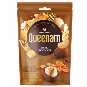 Meilleur Prix Vente en Gros Dragées au Chocolat Snack HALAL OEM/ODM Chocolat Noir enrobé de Caramel Amandes Noix de Cajou Noix de Macadamia 150G - Product Image 1