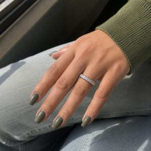 Lab Grown Diamond Eternity Band 14K Gold Emerald Cut 2.07CT VVS1-VVS2 Clarity Wedding <b>Ring</b> Rhodium Plated Yellow/Rose Options - Product Image 5