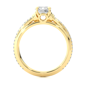 Anillo de Diamantes de Corte Redondo de 1.23CT, Anillo de Diamantes Naturales en Oro de 18K, Joyería de Diamantes de Lujo Personalizada para Boda y Compromiso - Product Image 6
