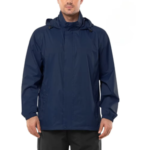 Veste coupe-vent légère imperméable à capuche pour homme avec fermeture éclair, motif écossais décontracté pour l'automne, personnalisable pour la pêche et la randonnée - Product Image 6