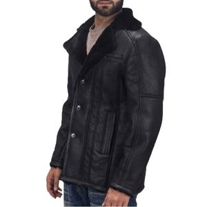 Abrigo Duradero para Hombre, Negro, Ropa de Invierno Premium, Abrigo Cálido con Forro de Piel, Prenda Exterior Elegante y Duradera, Diseño Moderno de Alta Calidad - Product Image 3