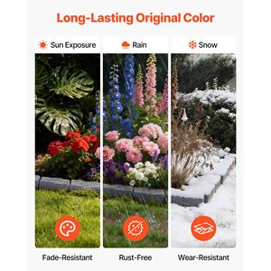Kit Bordo Giardino Senza Scavo da 4,7 m, Bordura Paesaggistica Effetto Pietra per Prato e Aiuole, Confezione da 4 Sezioni Ciascuna - Product Image 5