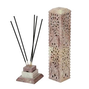 <b>Elephant</b> Carving Indian Incense Sandalwood Stone Candle Holder Handcrafted Fragrance Burner for Home <b>Decor</b> Gifting - Product Image 2
