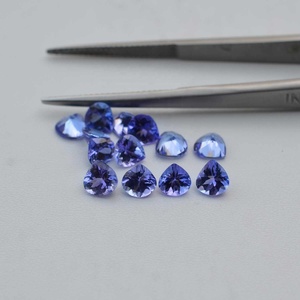 Lupa Natural de 6mm, piedra preciosa cortada en corazón de tanzanita limpia, certificado IGI, piedras facetadas de tanzanita semipreciosa para la fabricación de joyas - Product Image 1