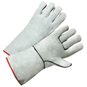 Gants de soudage en cuir de vachette pleine fleur de qualité supérieure, résistants à l'abrasion, certifiés CE, anti-chaleur et anti-étincelles - Product Image 1