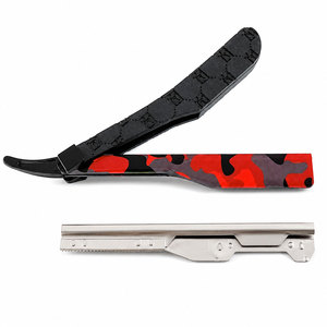 Professional Black Shavette <b>Straight</b> <b>Razor</b> Stainless Steel Barber Cut Throat <b>Razor</b> with Custom Logo OEM - Product Image 5