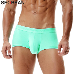 <b>Custom</b> Men's 100% Cotton Printed Beaded <b>Boxer</b> Briefs Breathable Soft Underwear OEM ODM Private Label Wholesale Manufacturer - Product Image 2