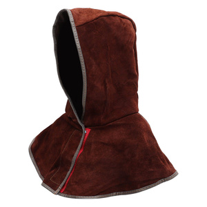 Welding Hood Cowhide Split Leather Welding Protective <b>Caps</b> With Neck Shoulder Drape Best Performance Firefighting Hood - Product Image 1