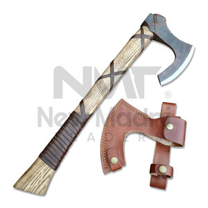 Customized High Carbon Steel Axe <b>Etched</b> Blades Wood Handle Outdoor Camping Cutting <b>Tool</b> Industrial Grade Axe - Product Image 1