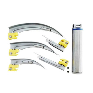 Juego de 5 espátulas médicas con LED para intubación traqueal, espejo oral para anestesia en adultos y niños, laringoscopio directo para animales, herramienta de detección de garganta - Product Image 2