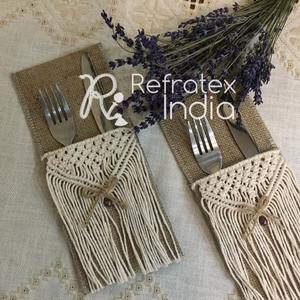 แหวนรองผ้าเช็ดปากแบบมาคราเม่ ดีไซน์ตามสั่ง พร้อมอุปกรณ์ตกแต่งโต๊ะอาหารทำมือรุ่นล่าสุด สำหรับโรงแรม บริการจัดเลี้ยง และของตกแต่งงานแต่งงาน สำหรับส่งออก - Product Image 6