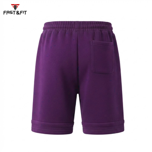 New Arrivals Custom Breathable Waterproof Quick Dry Digital Printing Solid <b>Zipper</b> Fly Casual Style Sports Fitness <b>Shorts</b> - Product Image 2
