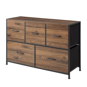 Commode de rangement en tissu à 5 tiroirs, 40 pouces de large, pour chambre à coucher, marron (lot de 2) - Product Image 4
