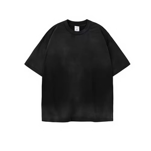 T-shirt Unisexe Coupe Classique Épaisse 400 GSM en Toile Manches Courtes Col Rond Respirant Polyester/Coton Uni Vintage – Vente en Gros - Product Image 3