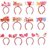 Serre-tête romantique en forme de cœur pour la Saint-Valentin, accessoire de cheveux pour fête à thème Amour, en plastique et feutre, facile à assembler