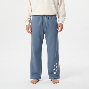 <b>Athletic</b> Men's Star Graphic Track Pants Loose Fit Full Length Sweatpants Casual Streetwear Jogger Bottoms - Product Image 1