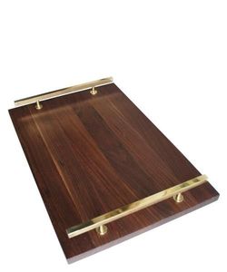 Bark & Beam Wooden Serving Tray Rectangle Solid Minimalist Handmade Dishes & <b>Plates</b> Artisan Finish Multipurpose Dining <b>Plates</b> - Product Image 3