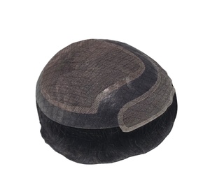 Taz Hair <b>Mens</b> Toupee 100% Human Hair <b>Wig</b> Raw Density 60%-150% Remy Indian Hair Pcs Waterproof Soft Deep Wave - Product Image 5