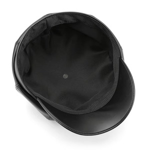 Brown PU Leather <b>Beret</b> Hat Retro Solid Color Newsboy Cap for <b>Women</b> Casual Travel Outdoor - Product Image 5