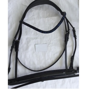 Brida de cuero ecuestre duradera más vendida con decoración de cristales de roca acolchada suave Proveedor superior Fabricante mayorista - Product Image 6