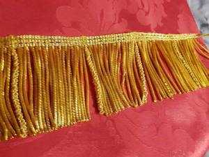 Factory Direct Hot Sales Gold Metallic Twisted Tassel <b>Trimming</b> Fringe Bullion Flag Customizable Size for Shoes Bags - Product Image 3