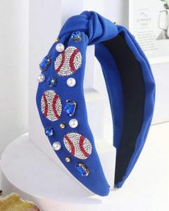 Diademas Deportivas Premium para Mujer, Hechas a Mano con Cuentas, con Nudo de Estrella, Accesorios para el Cabello, Diademas Florales para Baloncesto y Béisbol - Product Image 5