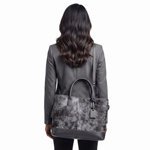 Women's Real Cowhide Hair on <b>Handbag</b> <b>Summer</b> Fashion Tote Bag with Zipper Closure Vintage Shopper Design - Product Image 3