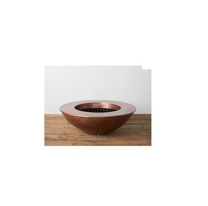 Brasero de jardin en cuivre, bol chauffant extérieur, centre de table en métal durable fait main pour les soirées détente en plein air - Product Image 1