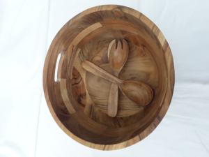 Bol de madera y cuchara de Mango ecológico, cuencos de madera hechos a mano de alta calidad para servir, de alta calidad, para Hotel y restaurante - Product Image 2