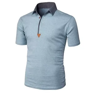 New Fashion High Quality 100% Cotton Short Sleeve Turn <b>Down</b> Collar Men's Golf for Shirt Pakistan Made in Plain Design - Product Image 1