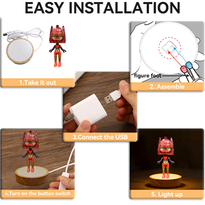 HelmeTeam paillettes Venus veilleuse LED Base rougeoyante câble USB contrôle à un bouton 2700K doux blanc chaud chambre décor cadeau - Product Image 2